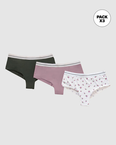 Bloomers cacheteros paquete x 3 ultracómodos#color_s14-verde-lila-estampado-flores