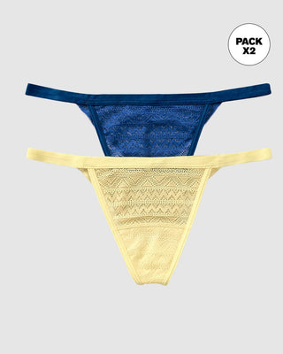 Paquete x 2 brasileras tiro medio en encaje delicado y suave con tu piel#color_s05-azul-oscuro-amarillo