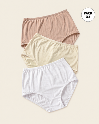 Paquete x 3 bloomers clásicos con excelente cubrimiento#color_s06-blanco-cafe-claro-marfil