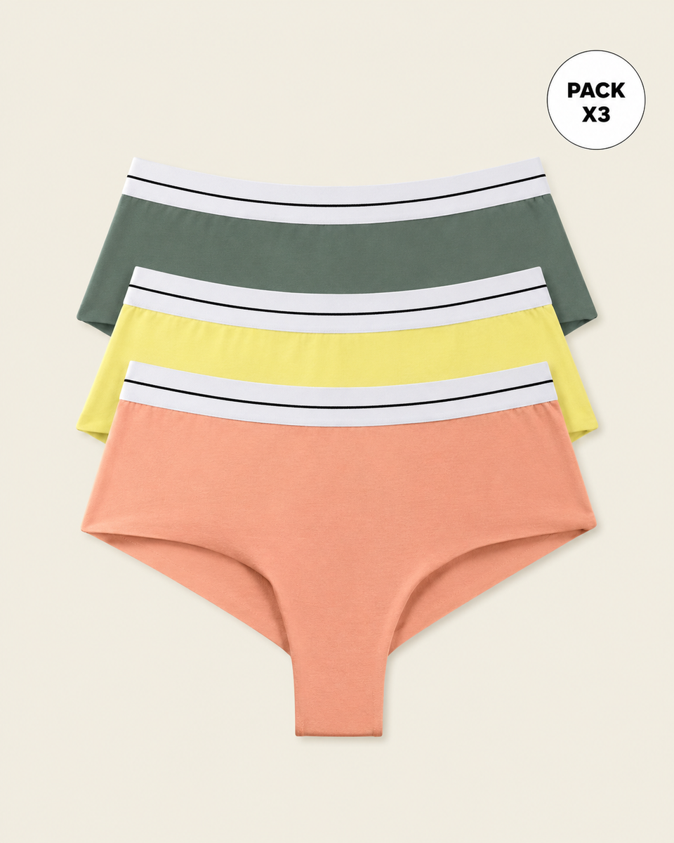Bloomers cacheteros paquete x 3 ultracómodos