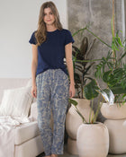 Pijama camiseta manga corta y pantalón largo#color_145-estampado-azul