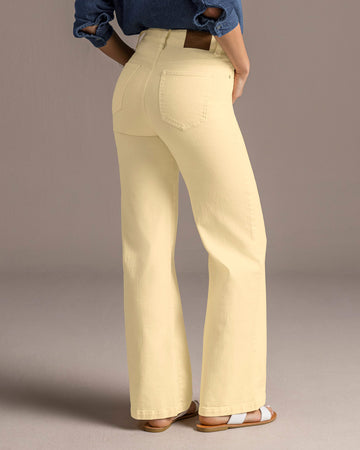 Jean bota ancha esencial para mujer#color_019-mantequilla