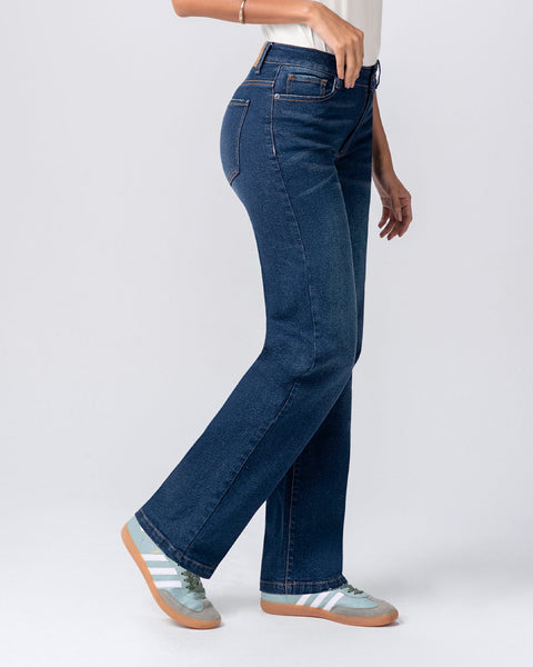 Jean bota recta para mujer#color_509-azul-oscuro