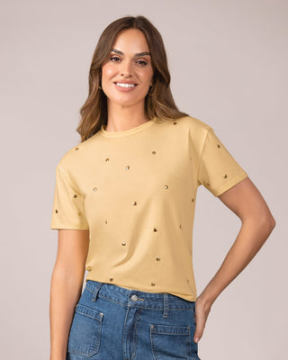 Blusa manga corta con detalles con brillo#color_c17-amarillo