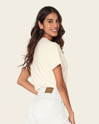 Blusa manga corta con detalle de escalerilla en V#color_018-marfil