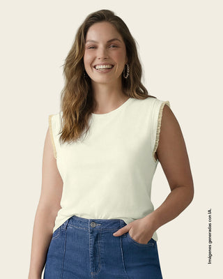 Blusa con detalle tejido en mangas#color_000-blanco