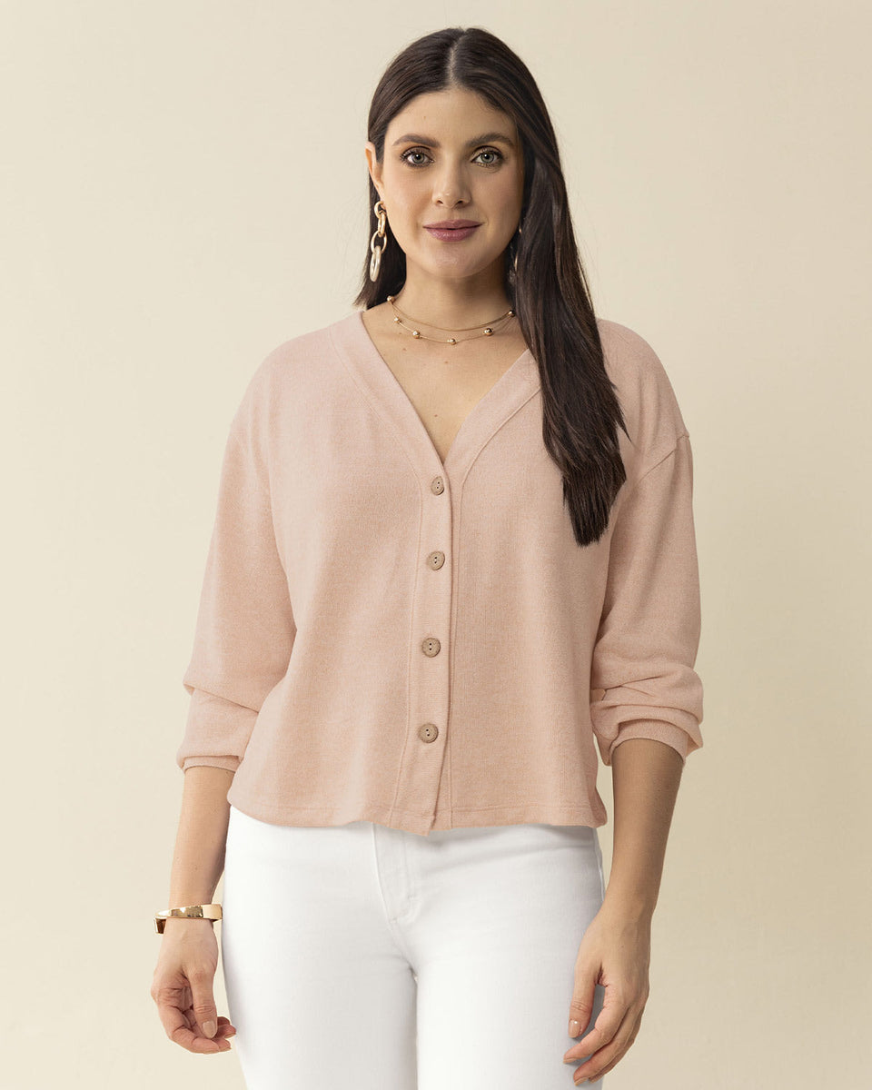 Blusa manga larga de tacto extrasuave