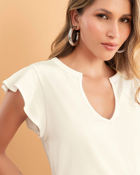 Blusa con bolero en manga#color_018-marfil