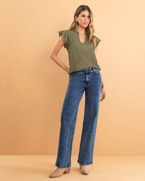Blusa con bolero en manga#color_601-verde