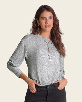 Blusa manga larga cuello redondo mangas con volumen#color_717-gris-jaspe
