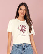 Blusa manga corta en algodón con estampado en frente#color_806-marfil