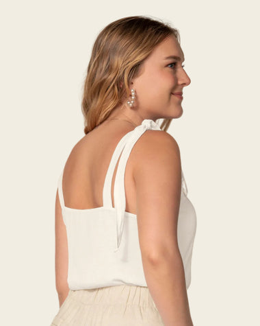 Blusa de tiritas anudables en hombros#color_018-marfil