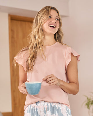 Camiseta manga corta con bolero en mangas#color_c28-rosado-claro