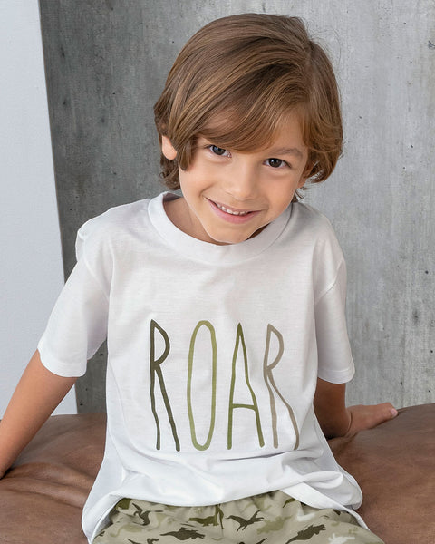 Camiseta de pijama con estampado localizado unisex#color_018-marfil