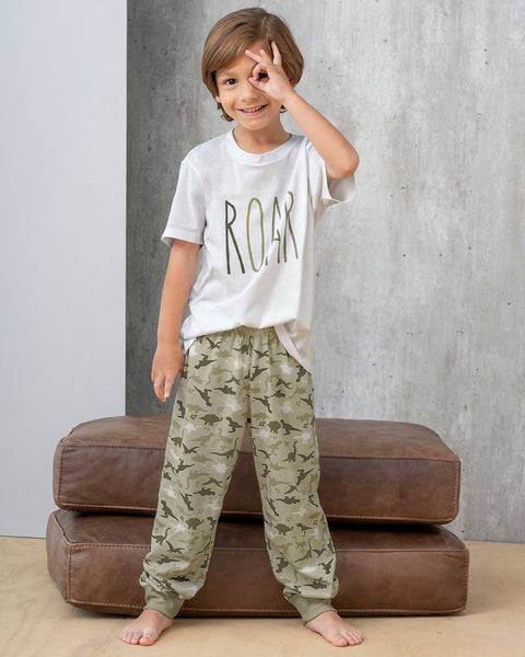 Camiseta de pijama con estampado localizado unisex#color_018-marfil