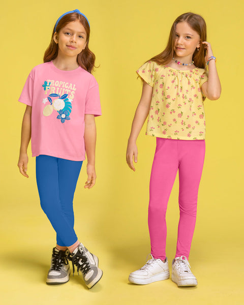 Paquete x 2 leggings para niña#color_s01-azul-rosado