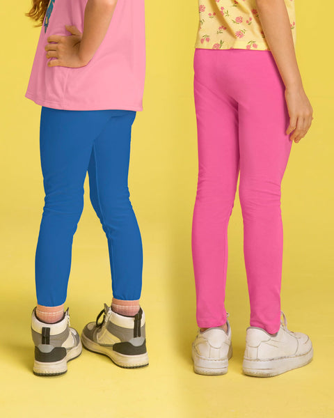 Paquete x 2 leggings para niña#color_s01-azul-rosado
