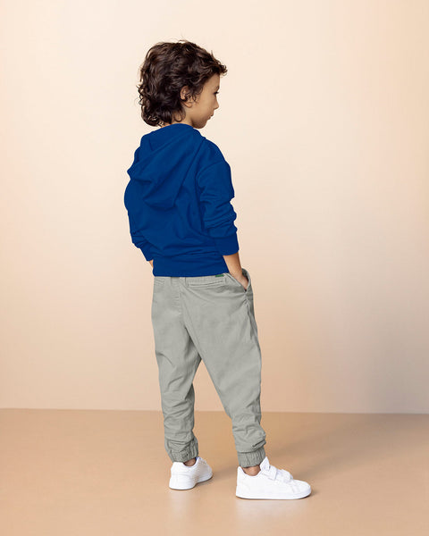 Sudadero manga larga con bolsillo frontal funcional para niño#color_547-azul