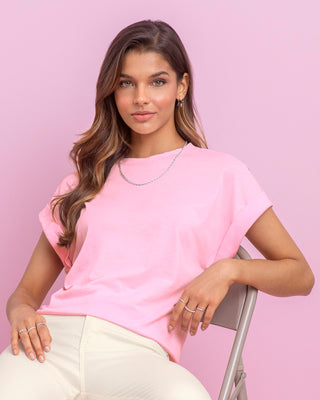 Blusa con cuello redondo#color_304-rosado