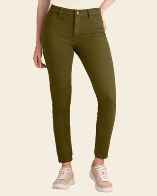 Jean skinny de silueta ajustada#color_c46-verde-militar