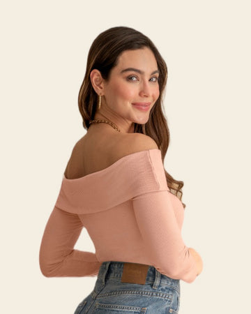 Blusa strapless manga larga#color_c30-rosado