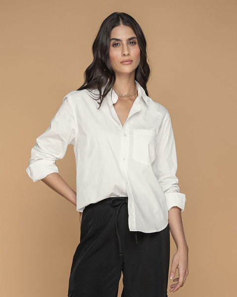 Blusa manga larga con botones funcionales en frente#color_000-blanco