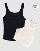 Pack x2 Blusa + Crop top#color_s01-negro-blanco