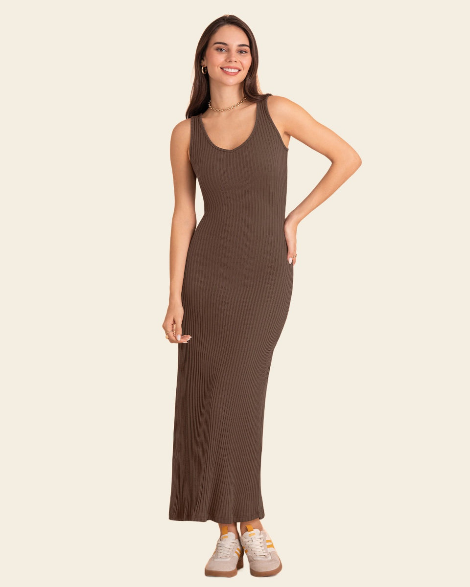 Vestido manga sisa doble escote