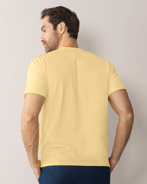 Paquete x 2 camisetas cuello redondo para hombre#color_993-amarillo-cafe-oscuro