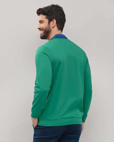 Camisa  manga  larga con franjas de color#color_249-bloques-verde