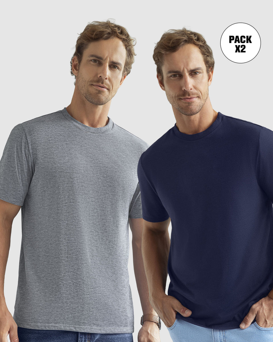 Paquete x2 camisas manga corta básicas