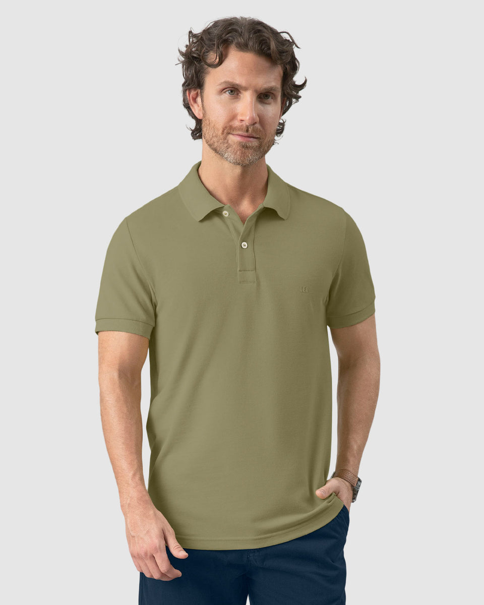 Camisa tipo polo manga corta masculina