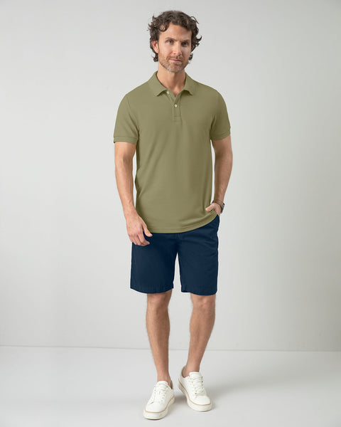 Camisa tipo polo manga corta masculina#color_624-verde-pistacho
