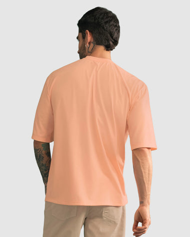 Camisa manga corta con bolsillo de parche en frente#color_211-salmon