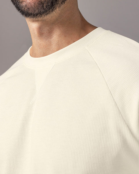 Sudadero cuello redondo básico para hombre#color_018-marfil