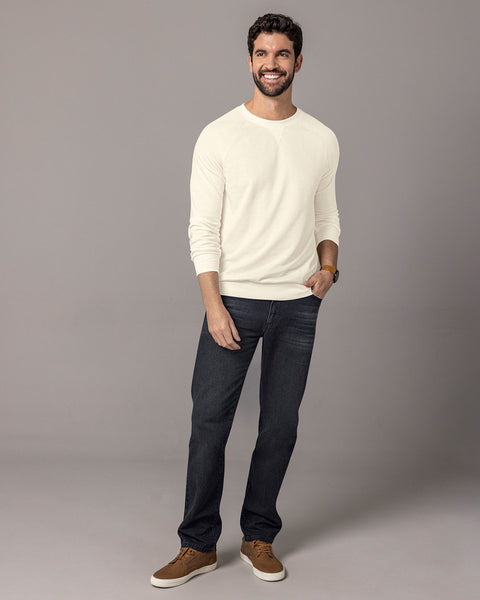 Sudadero cuello redondo básico para hombre#color_018-marfil