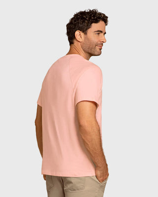 Camisa manga corta con detalle en contraste y estampado localizado#color_c28-rosado-claro