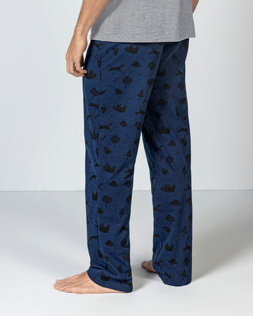 Pantalón bota recta con estampado#color_b00-fdo-azul-estampado