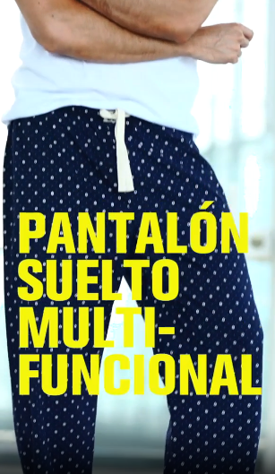 Pantalón largo en algodón cómodo y funcional para hombre