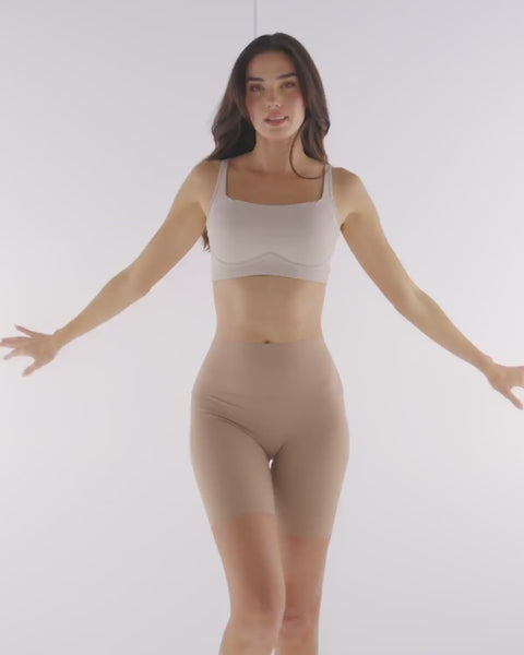 Short de control moderado aspecto invisible con fajón antideslizante#all_variants